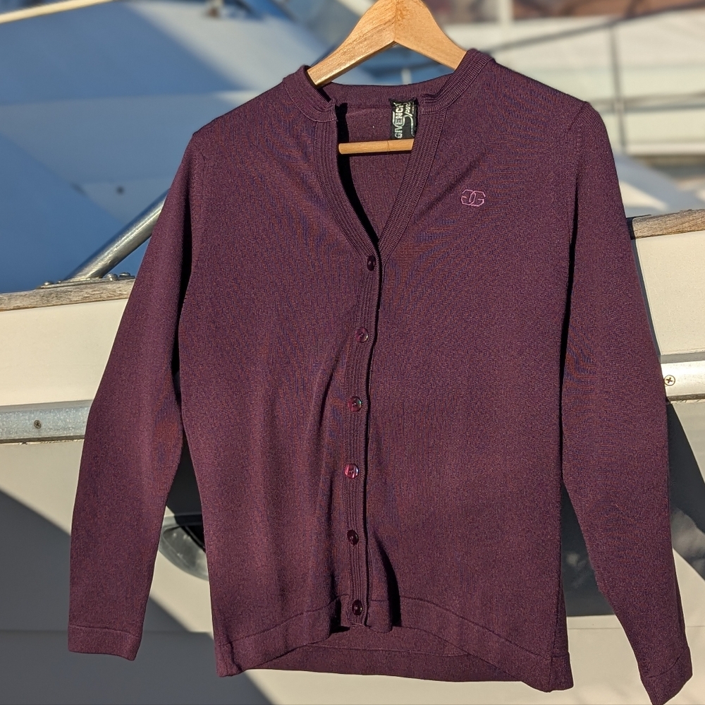 Givenchy Sport | Vintage Purple Knit Cardigan Sweater Grape Purple Med